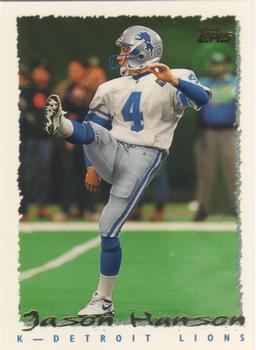 Jason Hanson Detroit Lions 1995 Topps NFL #216